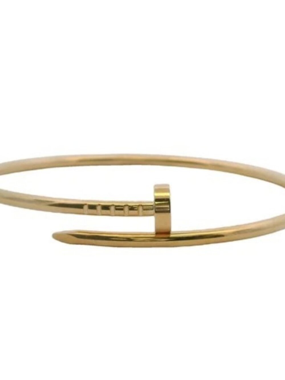 Cartier Small Model Juste un Clou Nail Bangle Bracelet 18kt Yellow Gold Size 17